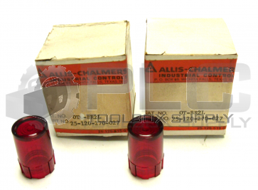 NEW LOT OF 2 ALLIS-CHALMERS OT-BR2L REPLACEMENT LENS RED