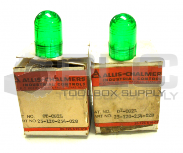 NEW LOT OF 2 ALLIS-CHALMERS OT-CG2L REPLACEMENT LENS GREEN