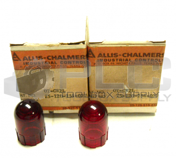 NEW LOT OF 2 ALLIS-CHALMERS OT-CR2L REPLACEMENT LENS RED