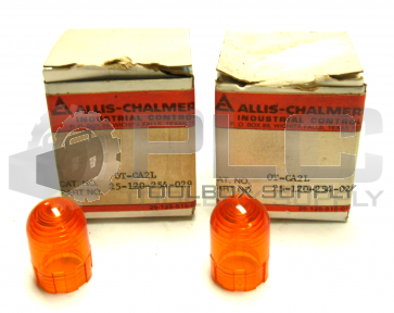 NEW LOT OF 2 ALLIS-CHALMERS OT-CA2L REPLACEMENT LENS AMBER