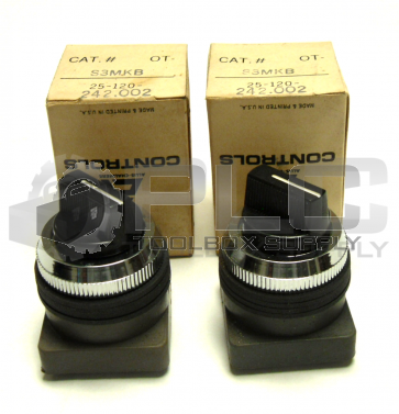 NEW LOT OF 2 ALLIS-CHALMERS OT-S3MKB SELECTOR SWITCH 25-120-242.002