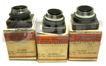 NEW LOT OF 3 ALLIS-CHALMERS OT-EP1B PUSH BUTTON BLACK 25-120-241-004