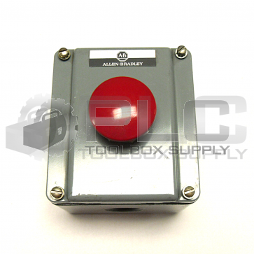 ALLEN BRADLEY 800T-1TZ SER.M ENCLOSURE W/800T-D E-STOP PUSH BUTTON 