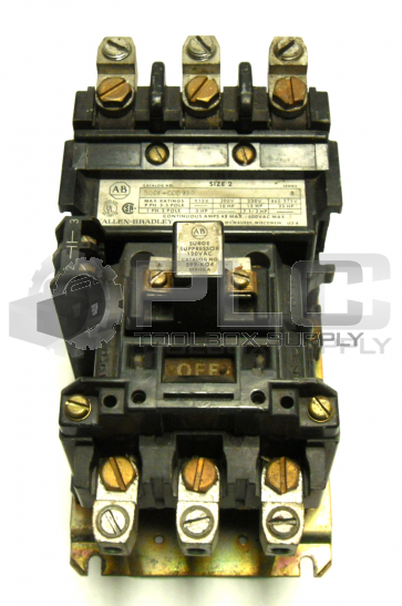 ALLEN BRADLEY 500F-C0D930 /SER A CONTACTOR SIZE 2, 500F-COD930 W/595-A /SER B