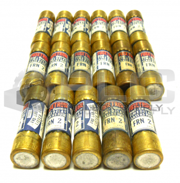 LOT OF 15 FUSETRON FRN 2 DUAL ELEMENT TIME DELAY CLASS K5 FUSE
