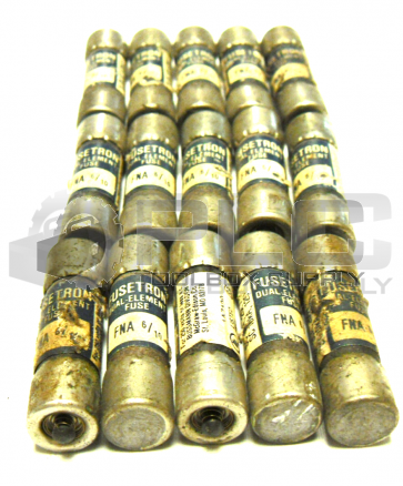 LOT OF 15 FUSETRON FNA 6/10 DUAL ELEMENT FUSE