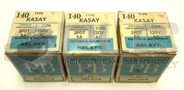 NEW LOT OF 3 POTTER & BRUMFIELD KA5AY MECHANICAL RELAY