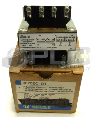 NEW SQUARE D 9070EO1D1 INDUSTRIAL CONTROL TRANSFORMER