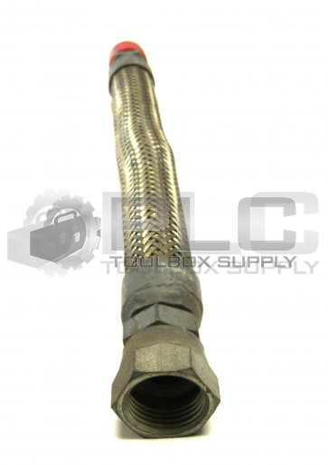 NEW STAINLESS STEEL BRAIDED TUBE 13'' X 1 '' THREADED