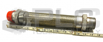 NEW STAINLESS STEEL BRAIDED TUBE 14 3/4'' X 1 3/4 '' THREADED