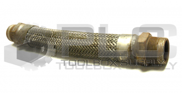 NEW STAINLESS STEEL BRAIDED TUBE 14 1/2'' X 1 1/2 '' THREADED