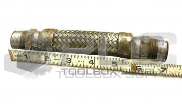 NEW STAINLESS STEEL BRAIDED TUBE 7 1/2'' X 1'' THREADED