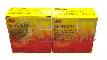 NEW LOT OF 2 3M SCOTCHFIL ELECTRICAL INSULATION PUTTY 1-1/2 IN. X60 IN. X 125 IN