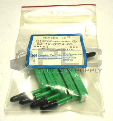 NEW GRAPHIC CONTROLS 82-12-0354-05 DISPOZ-A-MARK SERIES 12 GREEN 