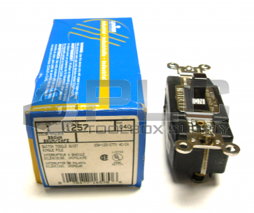 NEW LEVITON 1257 CONTACT QUIET TOGGLE SWITCH BROWN 
