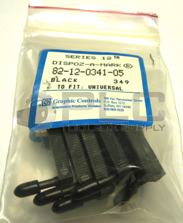 NEW GRAPHIC CONTROLS 82-12-0341-05 DISPOZ-A-MARK BLACK SERIES 12