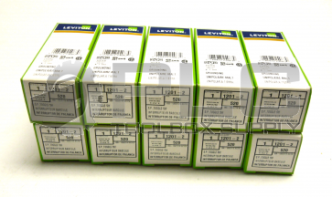 NEW LOT OF 10 LEVITON 1201-2 LIGHT TOGGLE SWITCH BROWN