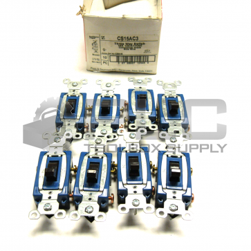 NEW LOT OF 8 P & S CS15AC3 THREE WAY SWITCH 3 WAY  BROWN