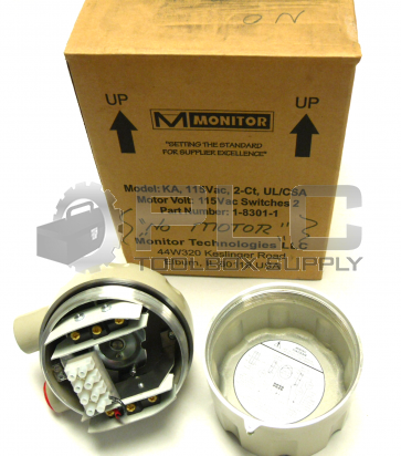 NEW MONITOR TECHNOLOGIES 1-8301-1 MONITOR BIN LEVEL MODEL KA 115VAC  NO MOTOR