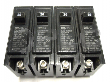 NEW LOT OF 4 CUTLER HAMMER BR120 CIRCUIT BREAKER