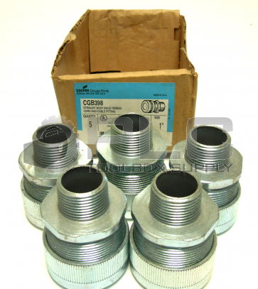 NEW COOPER CGB398 STRAIGHT BODY MALE THREAD CORD & CABLE FITTING QUANTITY 5 1"