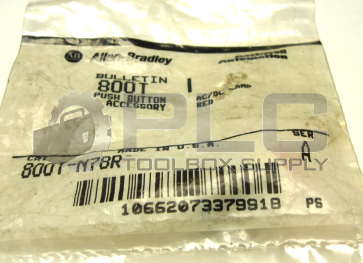 NEW SEALED ALLEN BRADLEY 800T-N78R /SER A  PUSH BUTTON ACCESSORY AC/DC LAMP RED