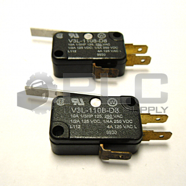 LOT OF 2 HONEYWELL V3L-1108-D8 MINIATURE SNAP ACTION SWITCH 