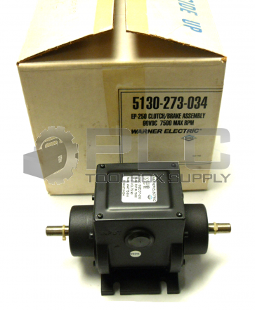NEW WARNER ELECTRIC 5130-273-034 EP-250 CLUTCH/BRAKE ASSEMBLY 90VDC 7500 MAX
