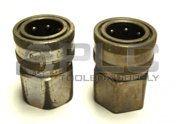 LOT OF 2 PARKER BST-6 COUPLER FITTING