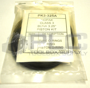 NEW SEALED NOPAK PK3-325A CLASS 3 BUNA 3.25" PISTON KIT