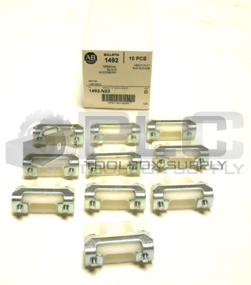 NEW BOX OF 10 ALLEN BRADLEY 1492-N23 SERIES D TERMINAL BLOCK