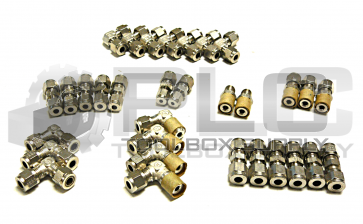 NEW LOT OF 32 SWAGELOK 1/2" - 7/16" ELBOW REDUCER UNION ADAPTERS *READ*