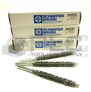 NEW LOT OF 3 SCHAEFER 43810 FLUE & CONDENSER BRUSH 1/2" DIA STAINLESS DOUBLE
