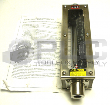 NEW KING INSTRUMENT 761221043W FLOW METER .2-2.0 GPM