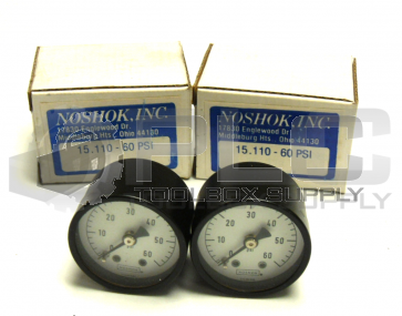 NEW LOT OF 2 NOSHOK 15.110.60PSI PRESSURE GAUGE