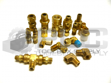 NEW LOT OF 22 SWAGELOK CONNECTOR COUPLING TEE MISCELLANEOUS LOT BRASS
