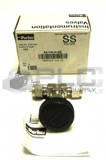 NEW PARKER 4A-V4LN-SS NEEDLE VALVE V SERIES 1/4"