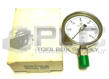 NEW MCDANIEL CONTROLS 0-60 PSI 316 SS TUBE AND SOCKET 1/2" NP