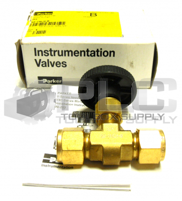 NEW IN BOX PARKER 8Z-V6LN-B NEEDLE VALVE 3/8INCH