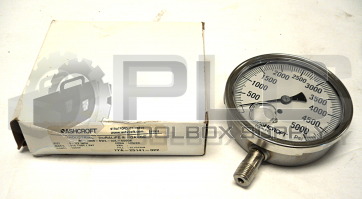 NEW ASHCROFT 35-1009-SWL-02L-5000# PRESSURE GAUGE CONNECTION SIZE 3-1/2''