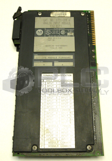 ALLEN BRADLEY 1771-IFE SER A ANALOG INPUT MODULE 12 BIT