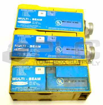 LOT OF 3 BANNER EX A1 MULIT-BEAM POWER BLOCK  INPUT-120VAC 50/60HZ
