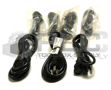LOT OF 7 BLACK POWER CORD CN-05120P-50586-24V-K772 POWER CABLE 