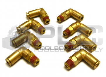 NEW LOT OF 8 90 DEGREE COUPLING FITTING 1/4" BRASS