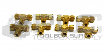 NEW LOT OF 8 SWAGELOK 3 WAY UNION FITTING 5/8"  TEE BRASS