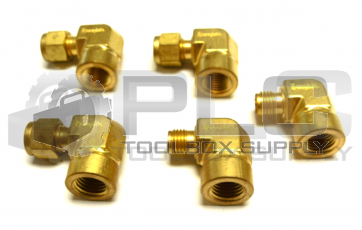 NEW LOT OF 5 SWAGELOK 5/8"  3/8" UNION FITTING REDUCER 90 DEGREE BRASS