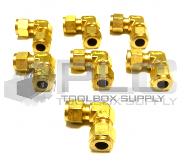 NEW LOT OF 7 SWAGELOK B-600-9 COUPLING 3/8" BRASS 