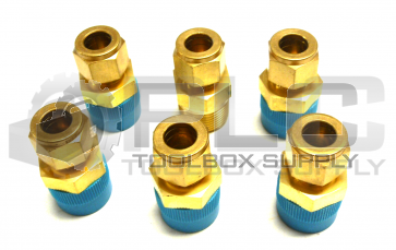 NEW LOT OF 6 SWAGELOK 1/2"  7/16" COUPLING REDUCER BRASS
