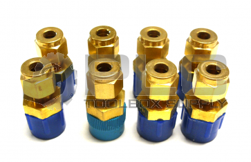 NEW LOT OF 8 PARKER 1/4" COMPRESSION FITTING ADAPTER BRASS