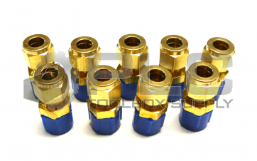 NEW LOT OF 9 PARKER  6-6FBZ-B  3/8  COUPLING FITTING ADAPTER 6-6FBZ-B  BRASS